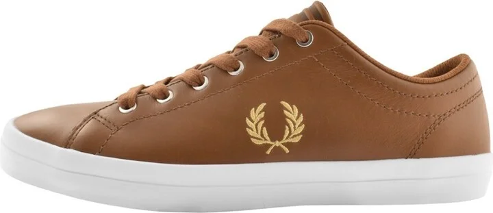 Baseline Leather Trainers Brown