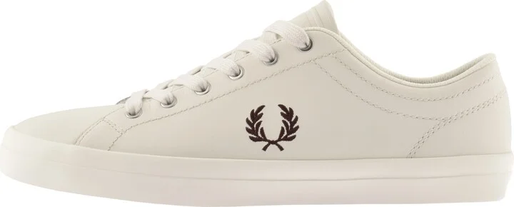 Baseline Leather Trainers Ecru