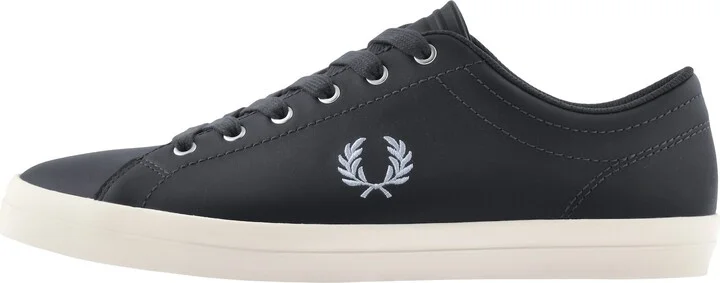Baseline Leather Trainers Navy