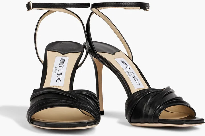 Basil 95 ruched leather sandals - Image 2