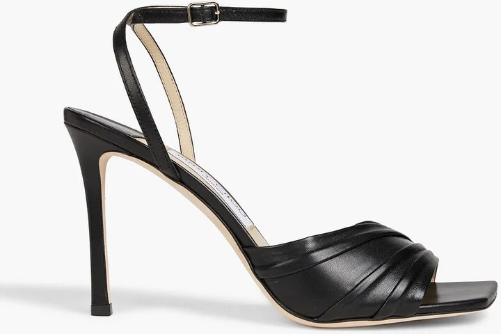 Basil 95 ruched leather sandals