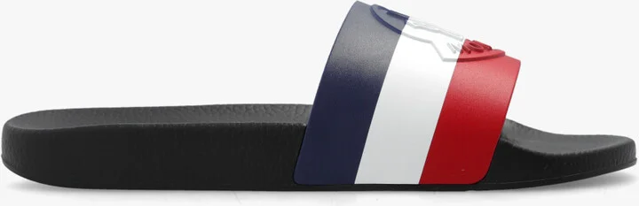 ‘Basile’ Rubber Slides, , Navy - Blue