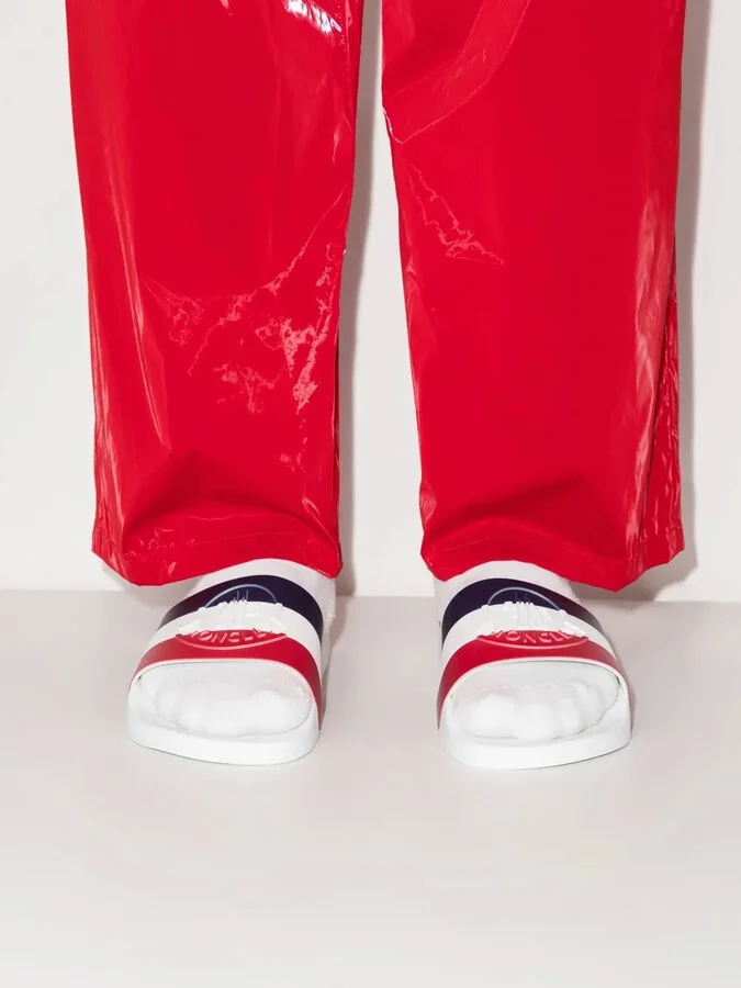 Basile stripe flat slides - Image 3