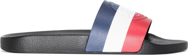 Basile striped flat slides