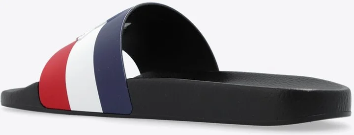 Basile Striped Logo Rubber Slides - Image 2