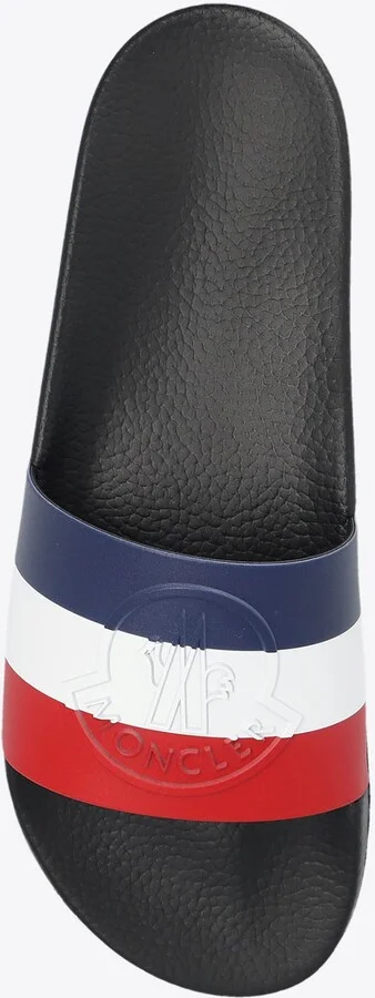 Basile Striped Logo Rubber Slides - Image 3
