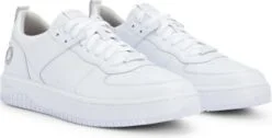 Basketball-inspired lace-up trainers with bubble branding- White Men's Sneakers size 9