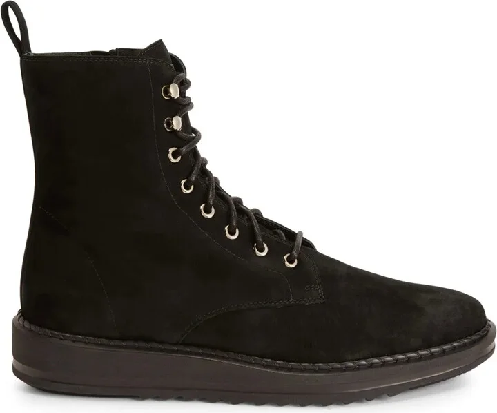 Bassline suede lace-up boots