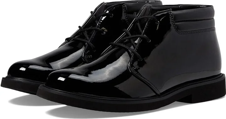 Bates Footwear Sentinel High Gloss Chukka Men's Shoes Black : 7.5 EE - Wide, Leather