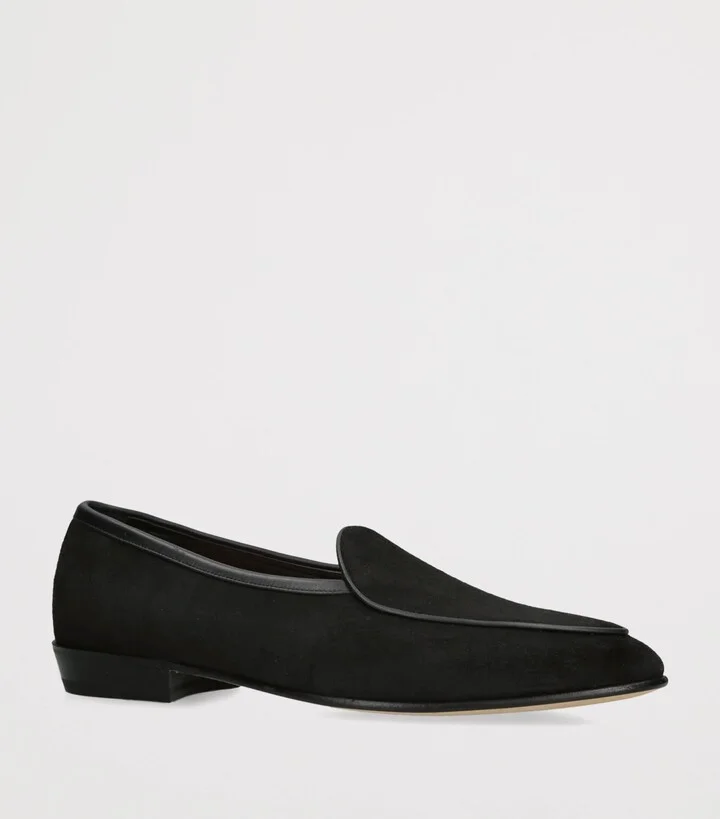 Baudoin & Lange Suede Sagan Classic Loafers - Image 3