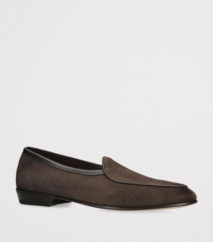 Baudoin & Lange Suede Sagan Classic Loafers - Image 3