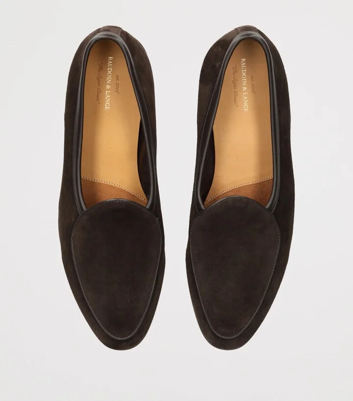 Baudoin & Lange Suede Sagan Classic Loafers - Image 4