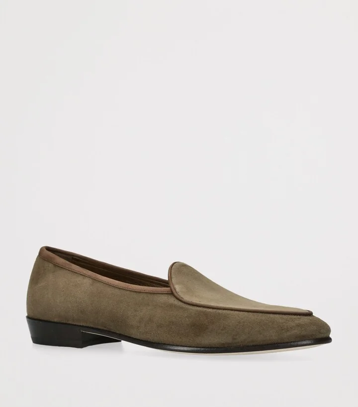 Baudoin & Lange Suede Sagan Classic Loafers - Image 3