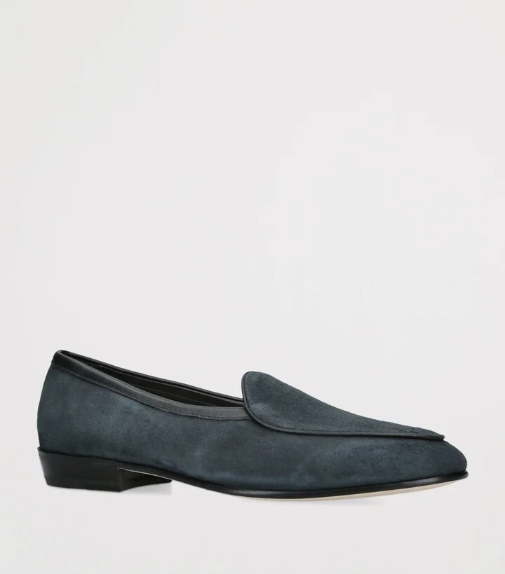 Baudoin & Lange Suede Sagan Classic Loafers - Image 3