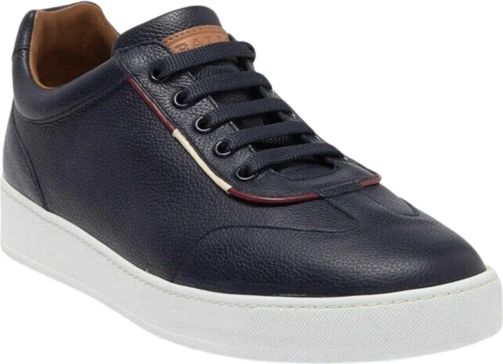 Baxley 6230469 Men's Blue Bovine Grained Leather Sneakers
