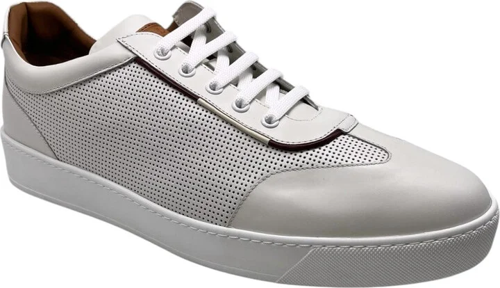Baxley 6233852 Men's White Calf Perforated Sneakers