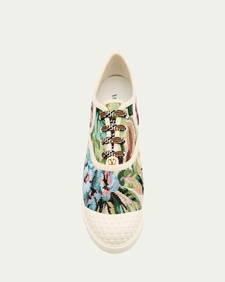 Bay By Bay Floral Canvas Low-Top Sneakers - Image 4