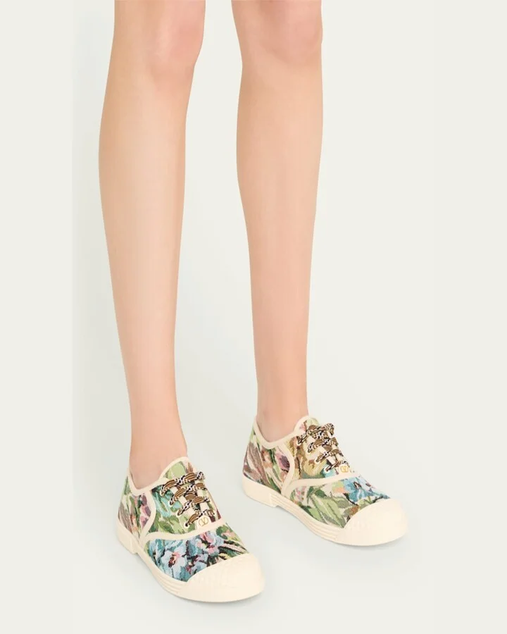 Bay By Bay Floral Canvas Low-Top Sneakers - Image 5