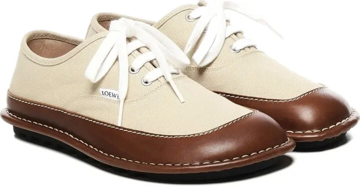 Bay lace-up leather-trimmed shoes - Image 2