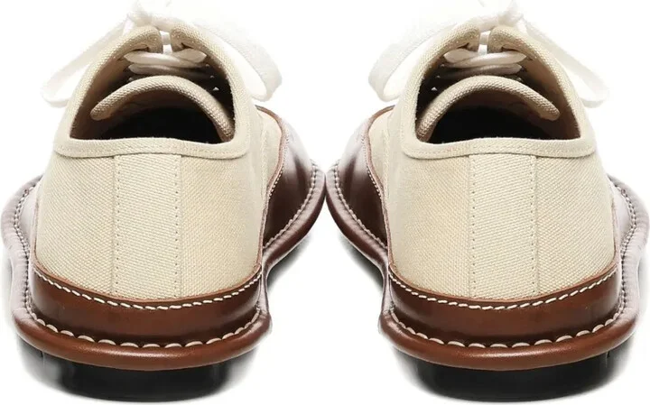 Bay lace-up leather-trimmed shoes - Image 4