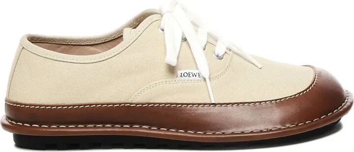 Bay lace-up leather-trimmed shoes