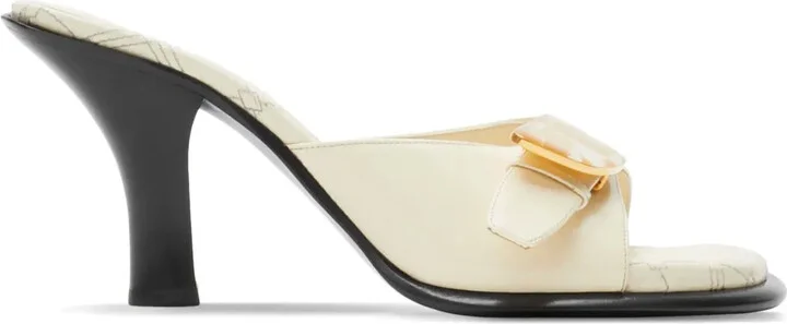 Bay leather mules