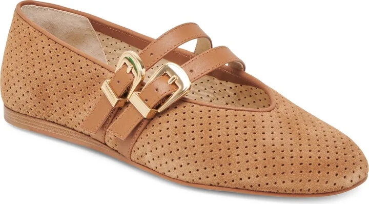 Pecan Perforated Suede