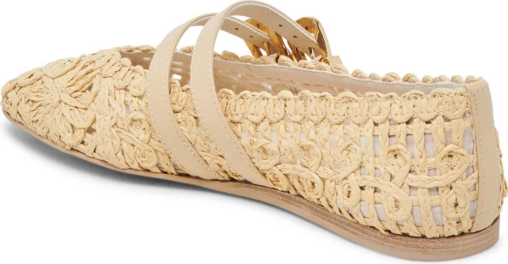 Baylee Sunflower Raffia Flat - Image 2