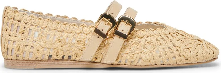 Baylee Sunflower Raffia Flat - Image 3