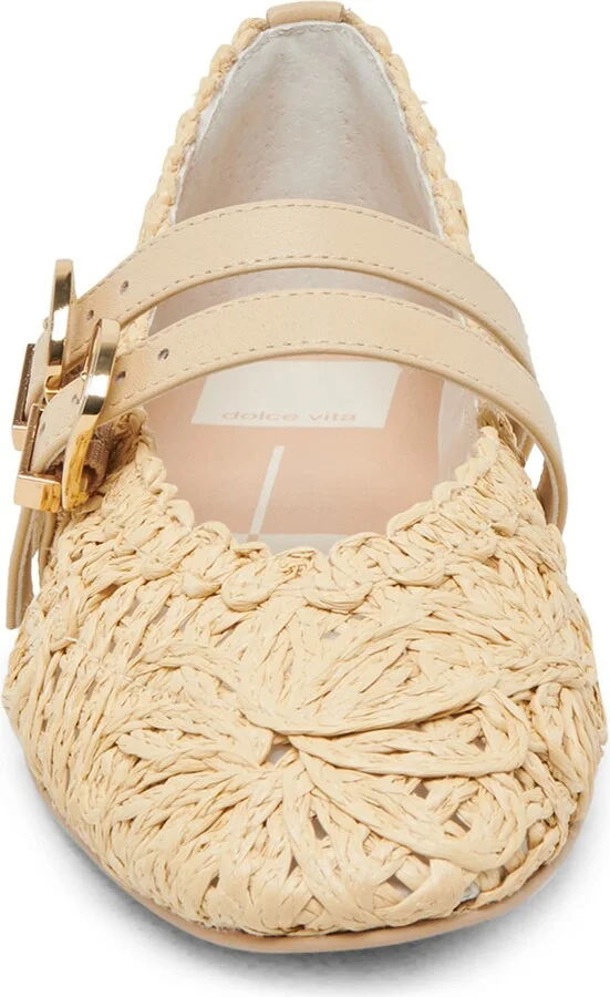 Baylee Sunflower Raffia Flat - Image 4