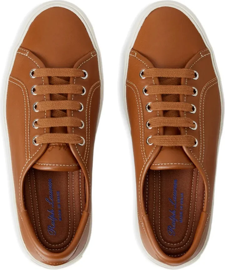 Bayston leather lace-up sneakers - Image 3