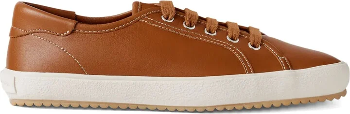 Bayston leather lace-up sneakers