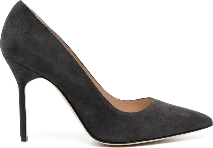 BB 100mm suede pumps