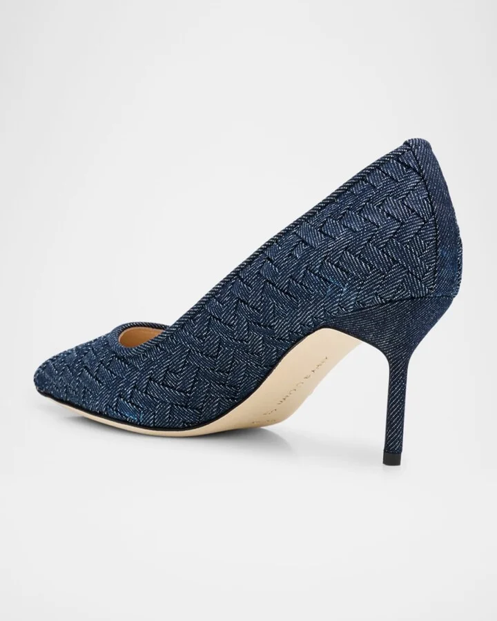 BB Chambray Pointed Pumps - Image 5