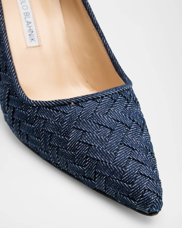 BB Chambray Pointed Pumps - Image 11