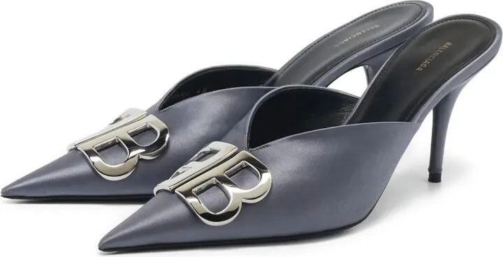 BB-logo satin mules - Image 3