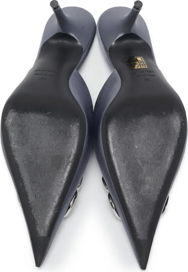 BB-logo satin mules - Image 5