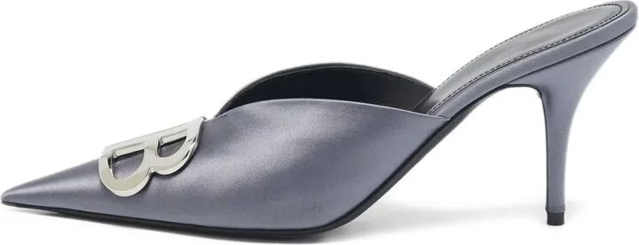 BB-logo satin mules