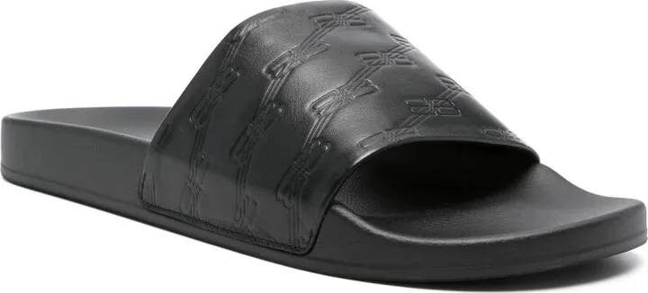 BB-monogram leather pool slides - Image 2