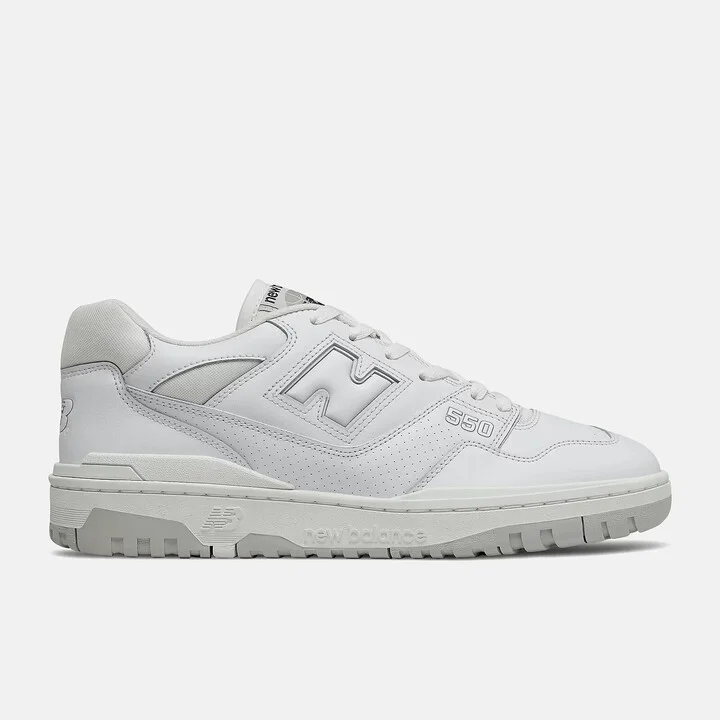 BB550 BB550PB1 Sneakers Mens White Leather Lifestyle Shoes TF7058 (White,13)