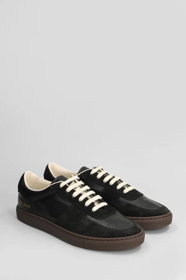 Bball Slim Sneakers In Black Suede And Leather - Image 2