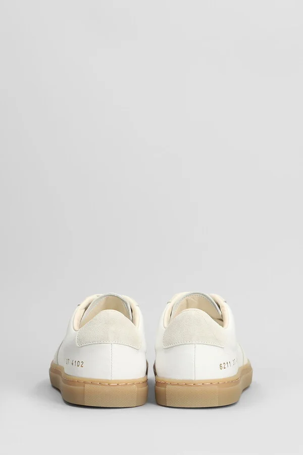 Bball Slim Sneakers In White Suede And Leather - Image 4