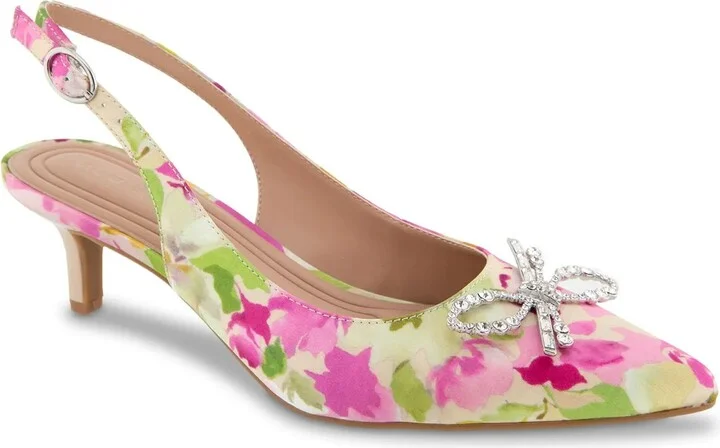 Pink/Green Floral Print