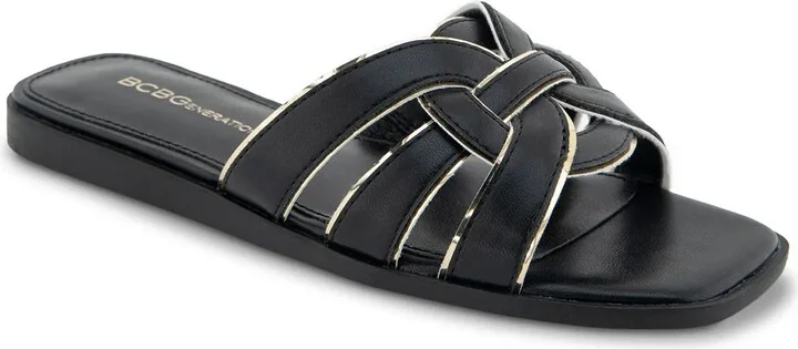 Black/Gold Metallic Synthetic