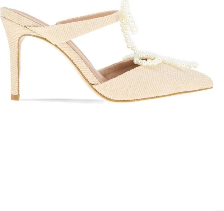 BCBGeneration Women's Bardia Double Bow Pumps - Natural/Pearl - Image 2