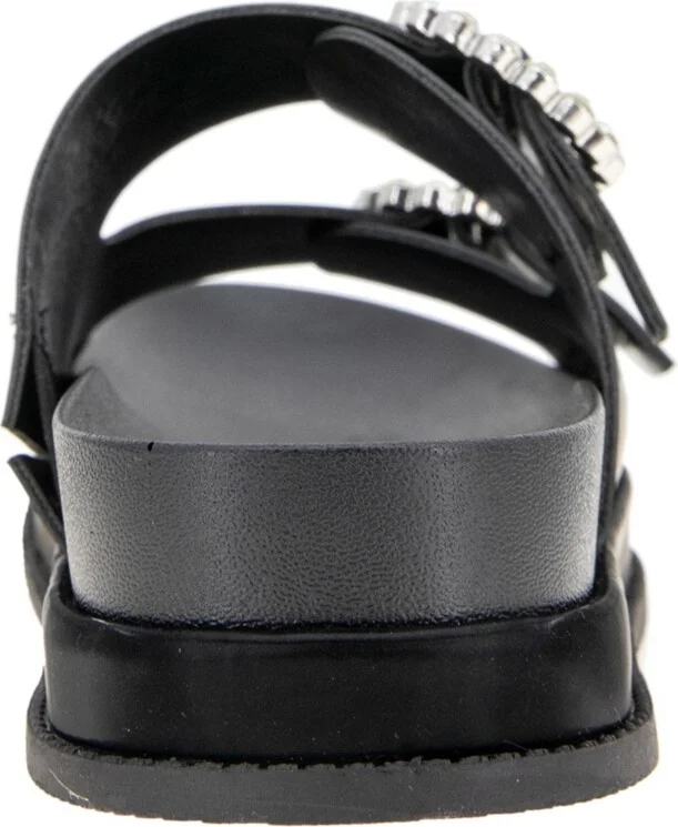 BCBGeneration Women's Batina Rhinestone Buckle Double Band Flat Sandals - Image 3