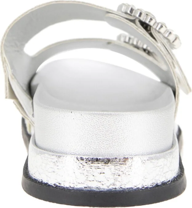 BCBGeneration Women's Batina Rhinestone Buckle Double Band Flat Sandals - Image 7