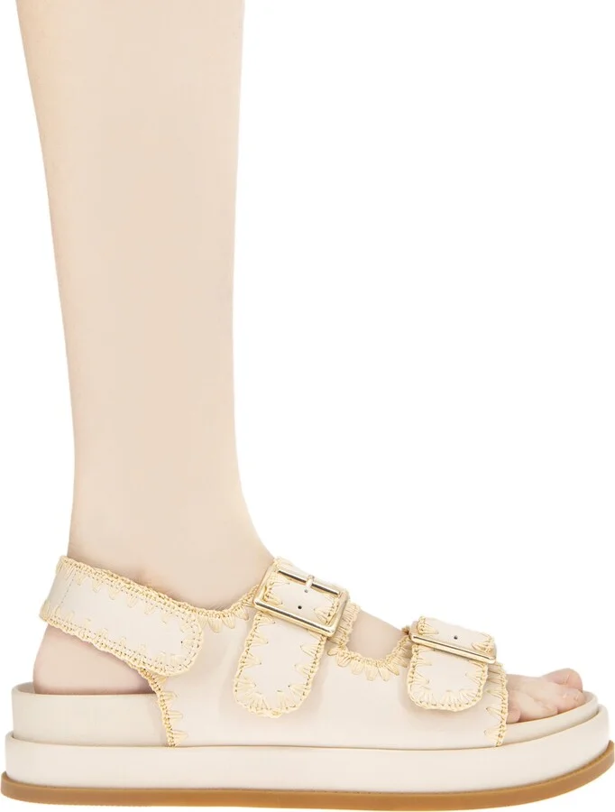 BCBGeneration Women's Beena Footbed Hook and Loop Flatform Sandals - Image 6