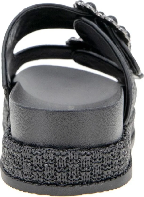 BCBGeneration Women's Bexxi Double Buckle Raffia Footbed Sandals - Image 3