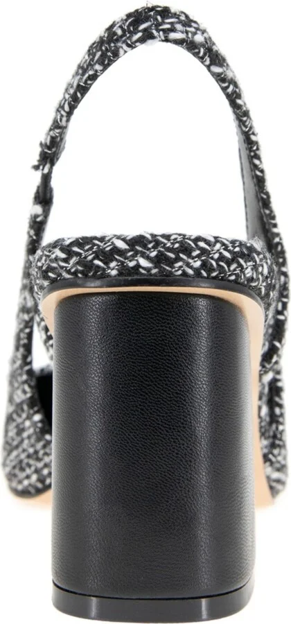 BCBGeneration Women's Darrin Cap Toe Slingback Heeled Pumps - Black/White Boucle - Image 3